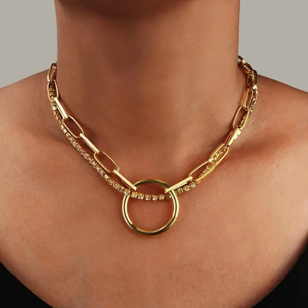 Golden Chain Choker Necklace